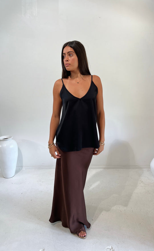 Bias Maxi Skirt Coco Satin