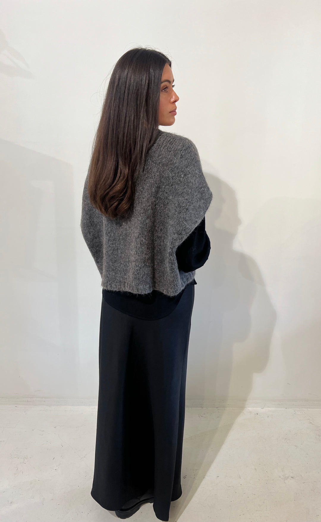 Luxe Alpaca Vest Charcoal