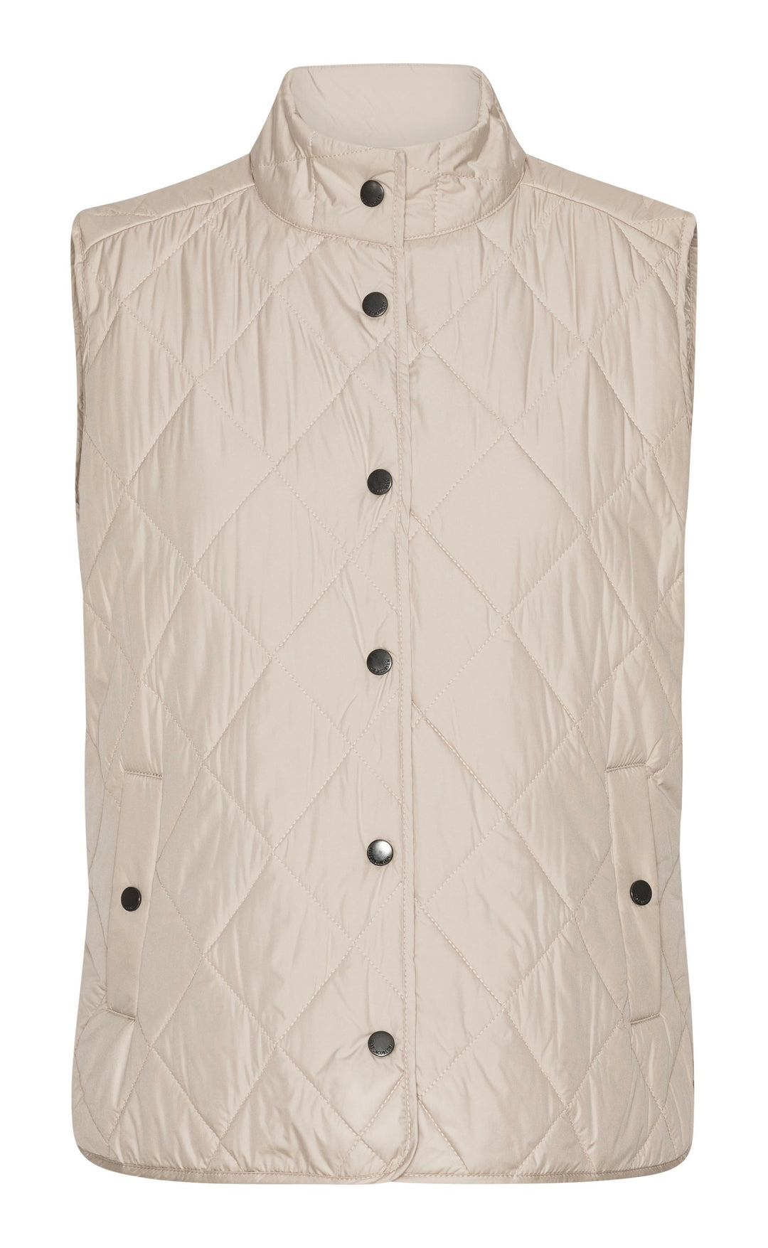 Quilted Short Vest Light Camel