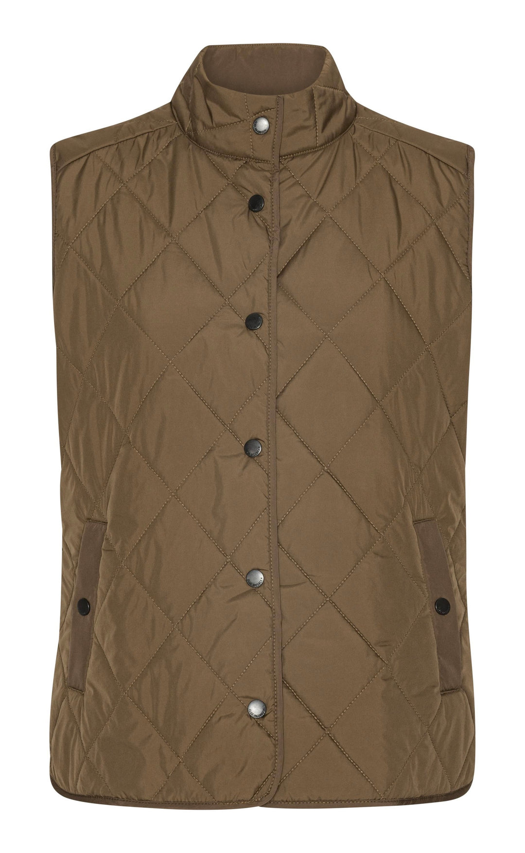 Quilted Short Vest Nut