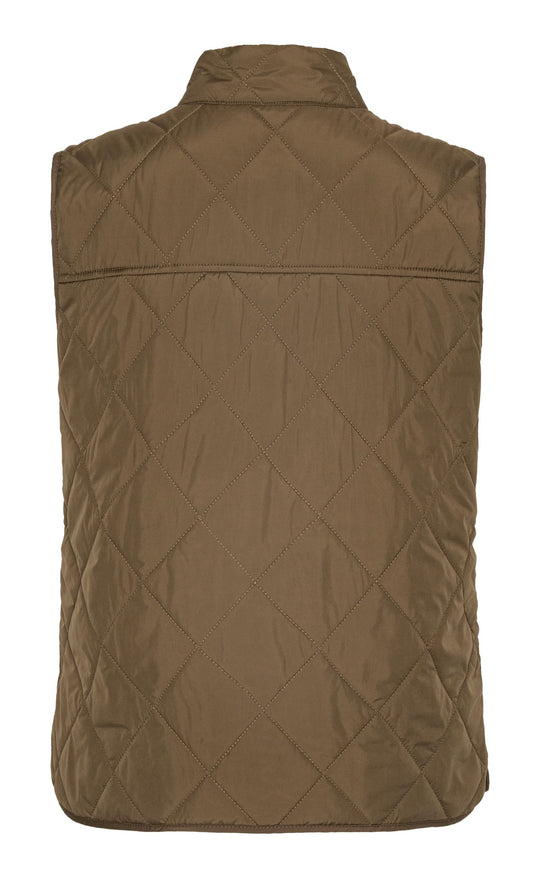 Quilted Short Vest Nut