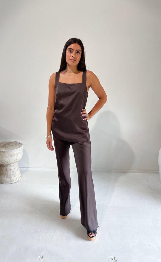 Parisienne Pant Earth Satin