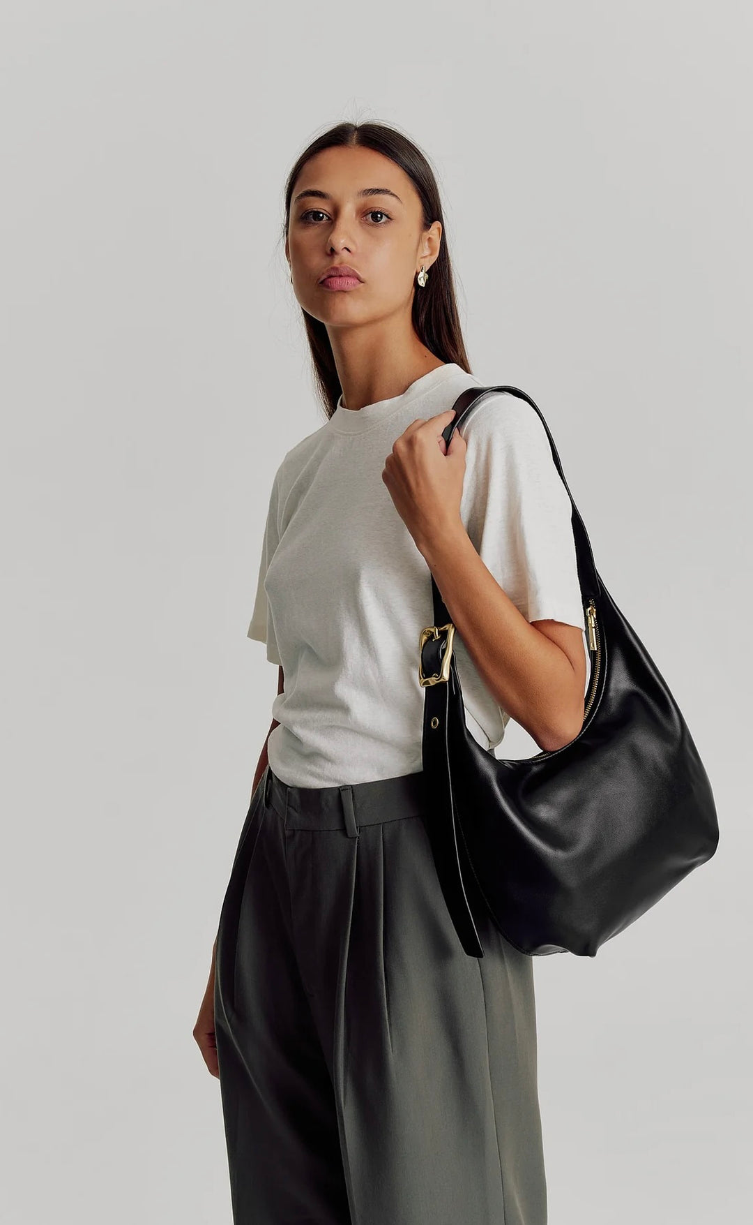 Everyday Croissant Bag Black Large