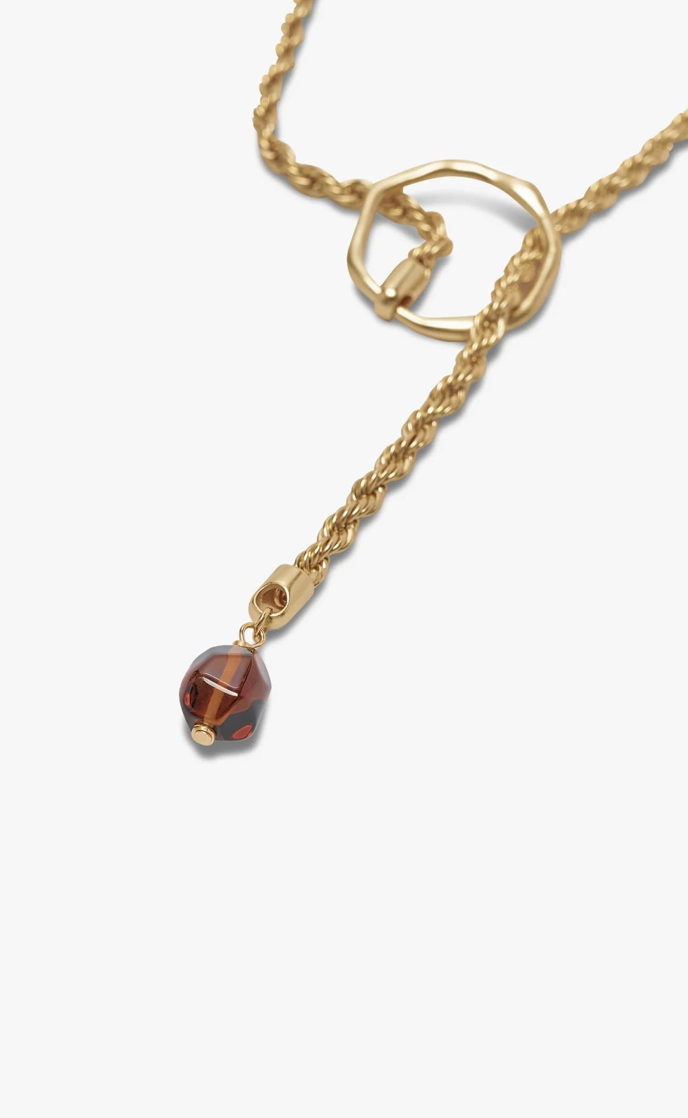 Maeve Drop Necklace Gold / Chocolate