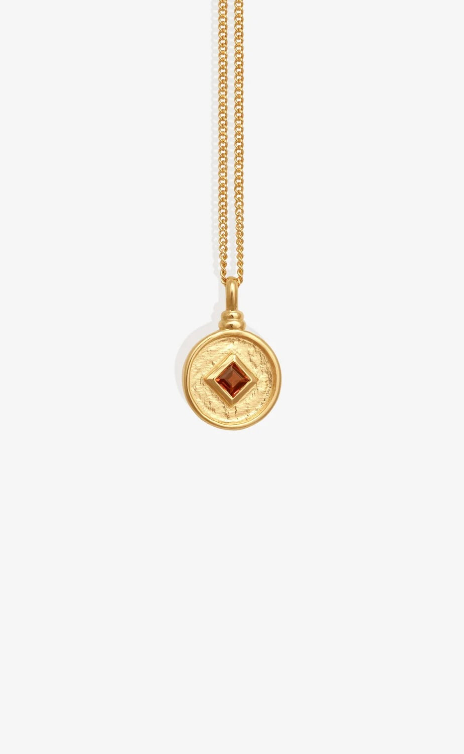 Blaze Coin Necklace  Gold Vermeil