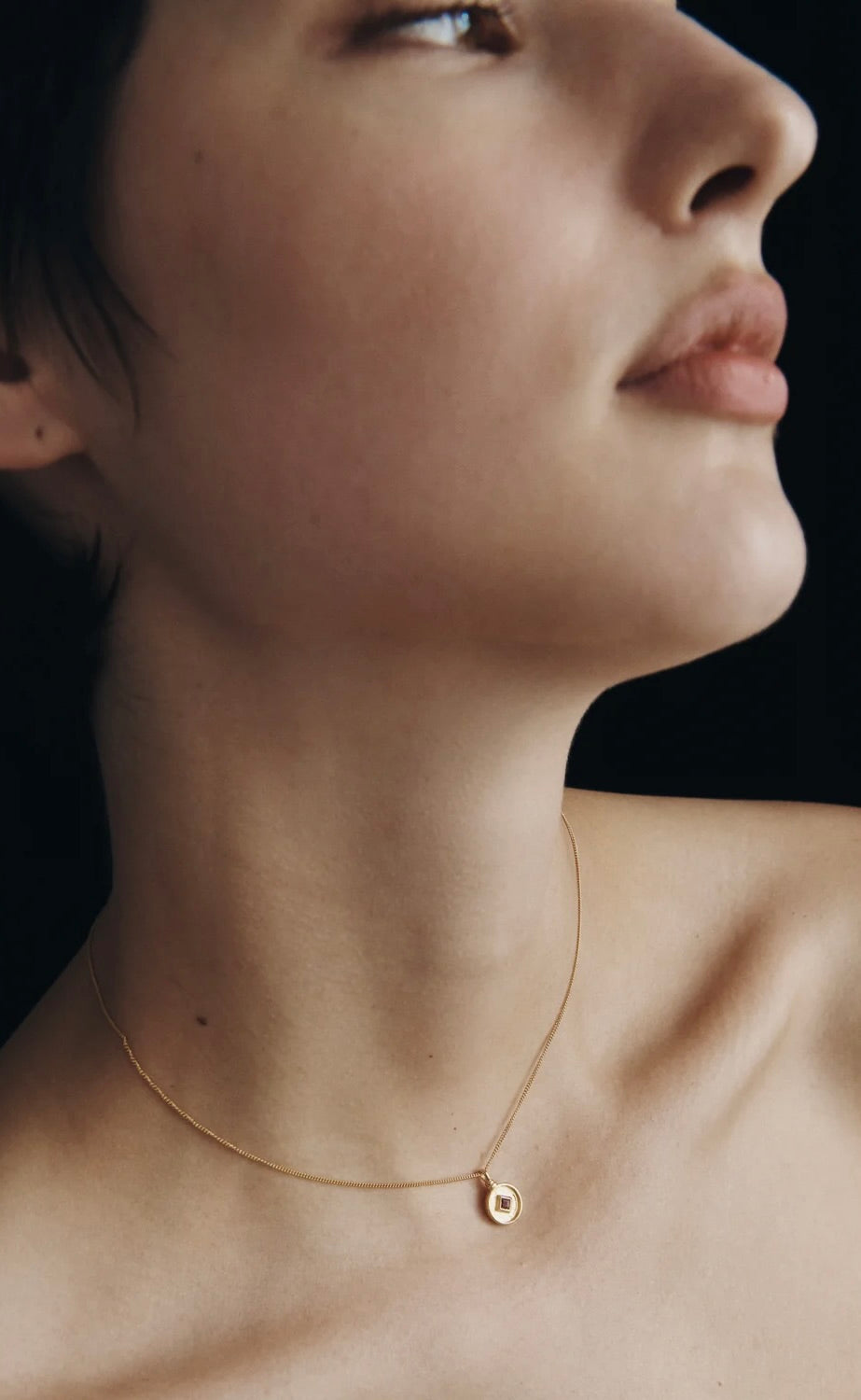 Blaze Coin Necklace  Gold Vermeil