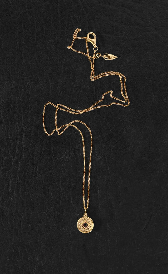 Blaze Coin Necklace  Gold Vermeil