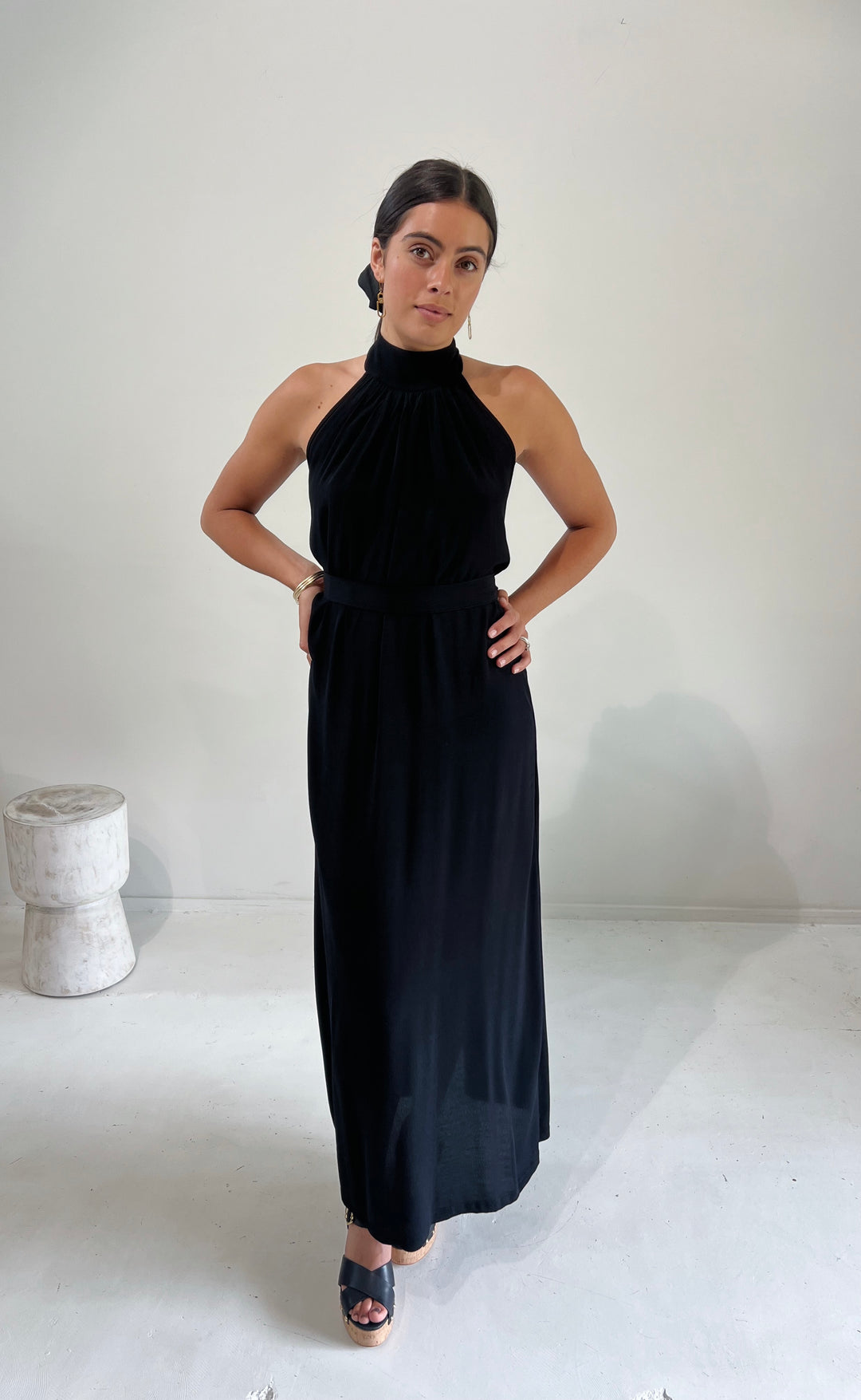 Cannes Dress Maxi Black