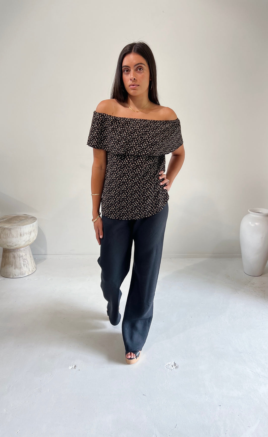 Parisienne Pant Black Linen