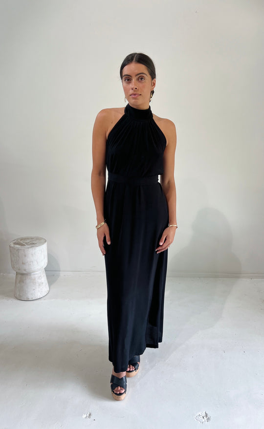 Cannes Dress Maxi Black