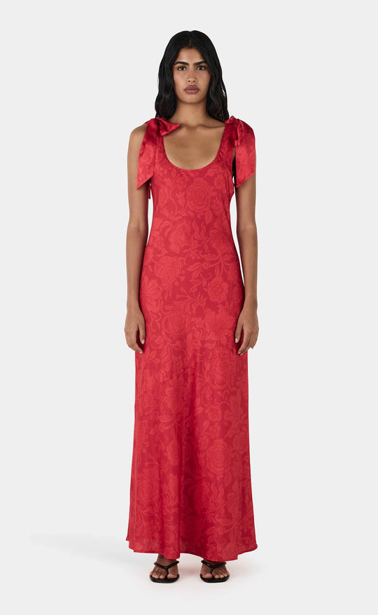 Cali Dress Scarlet Bloom