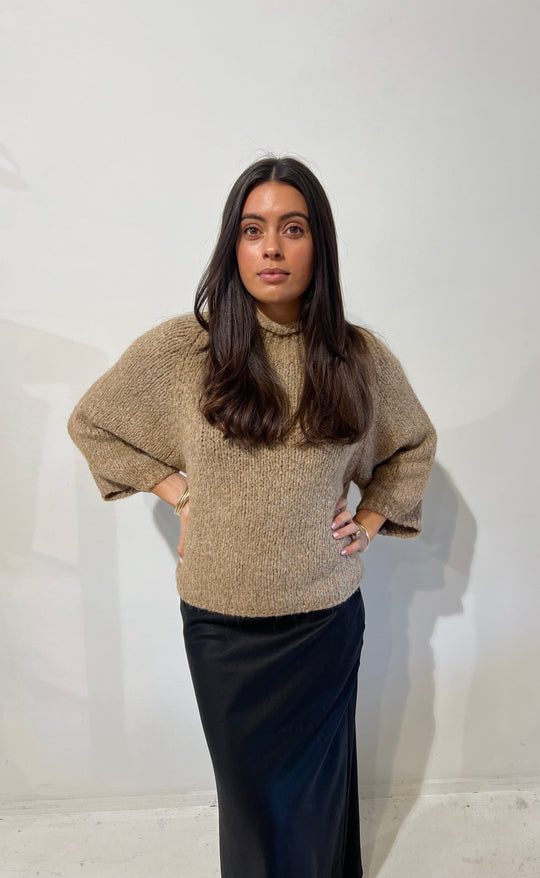 Soraya Boxy Bouclé Sweater | Honey