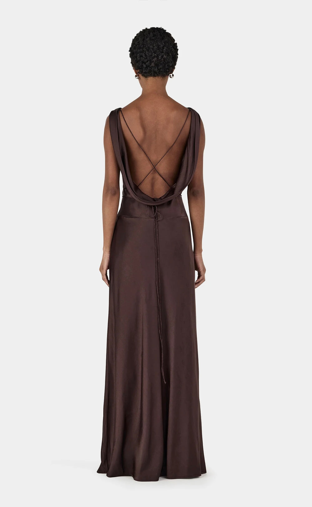 Clara Bias Dress Cognac