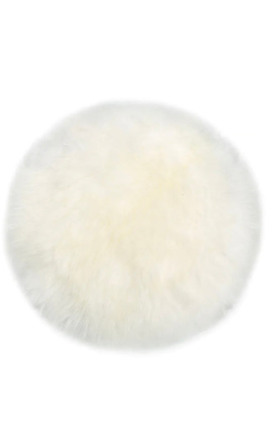 Sheepskin Circle Seat Pad Ivory