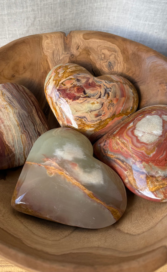 Banded Calcite Heart