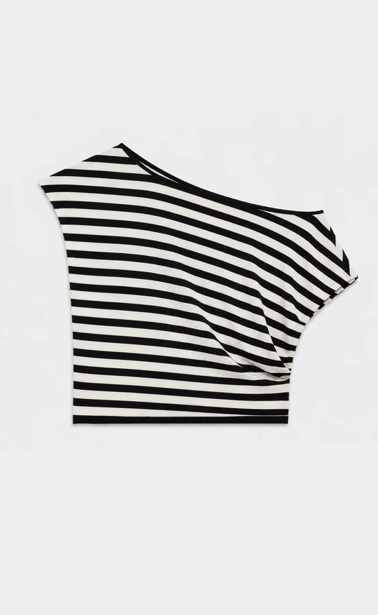 Calder Knit Top Black / Cream Stripe