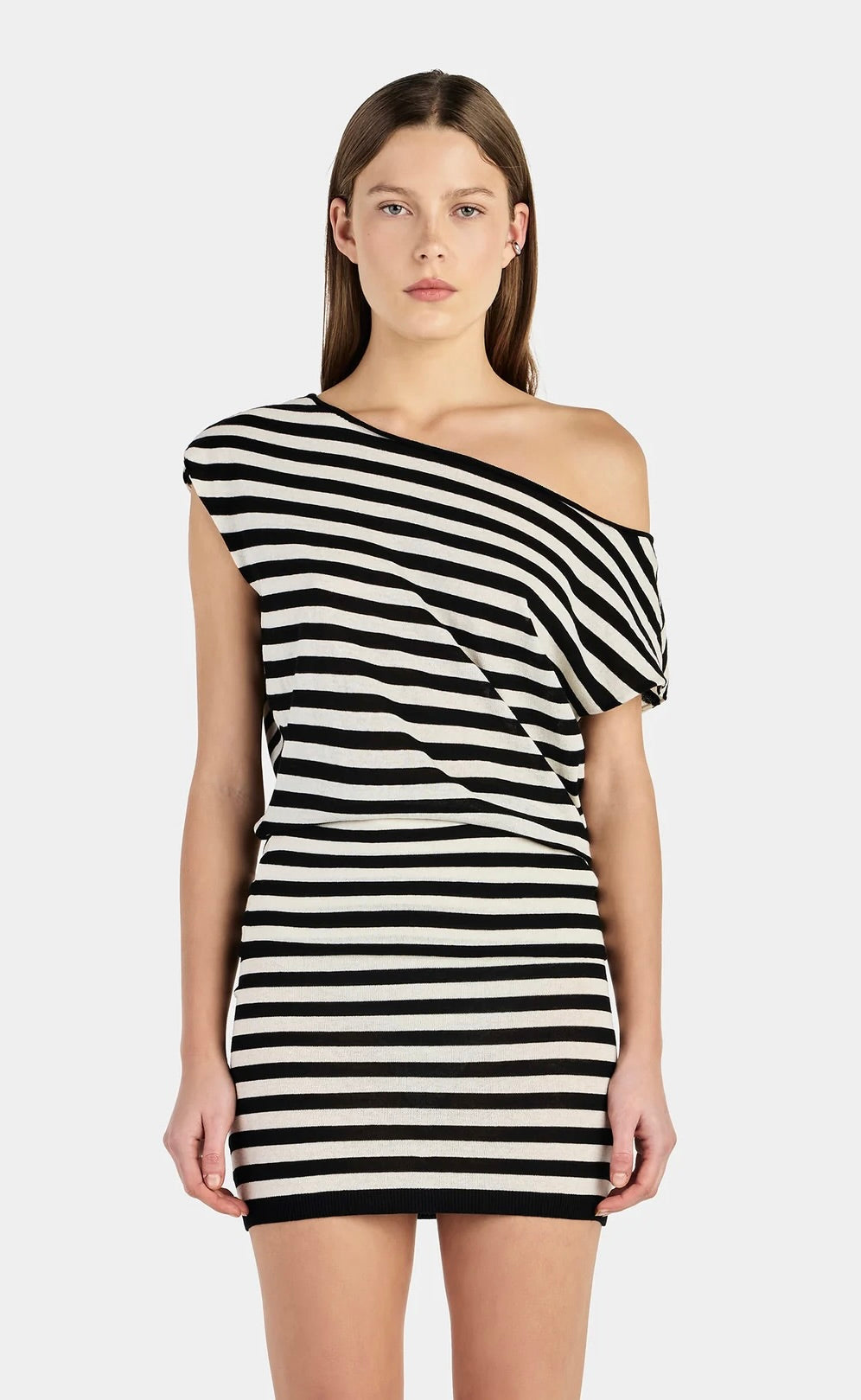 Calder Knit Top Black / Cream Stripe
