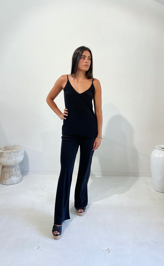 Parisienne Pant Black Silk