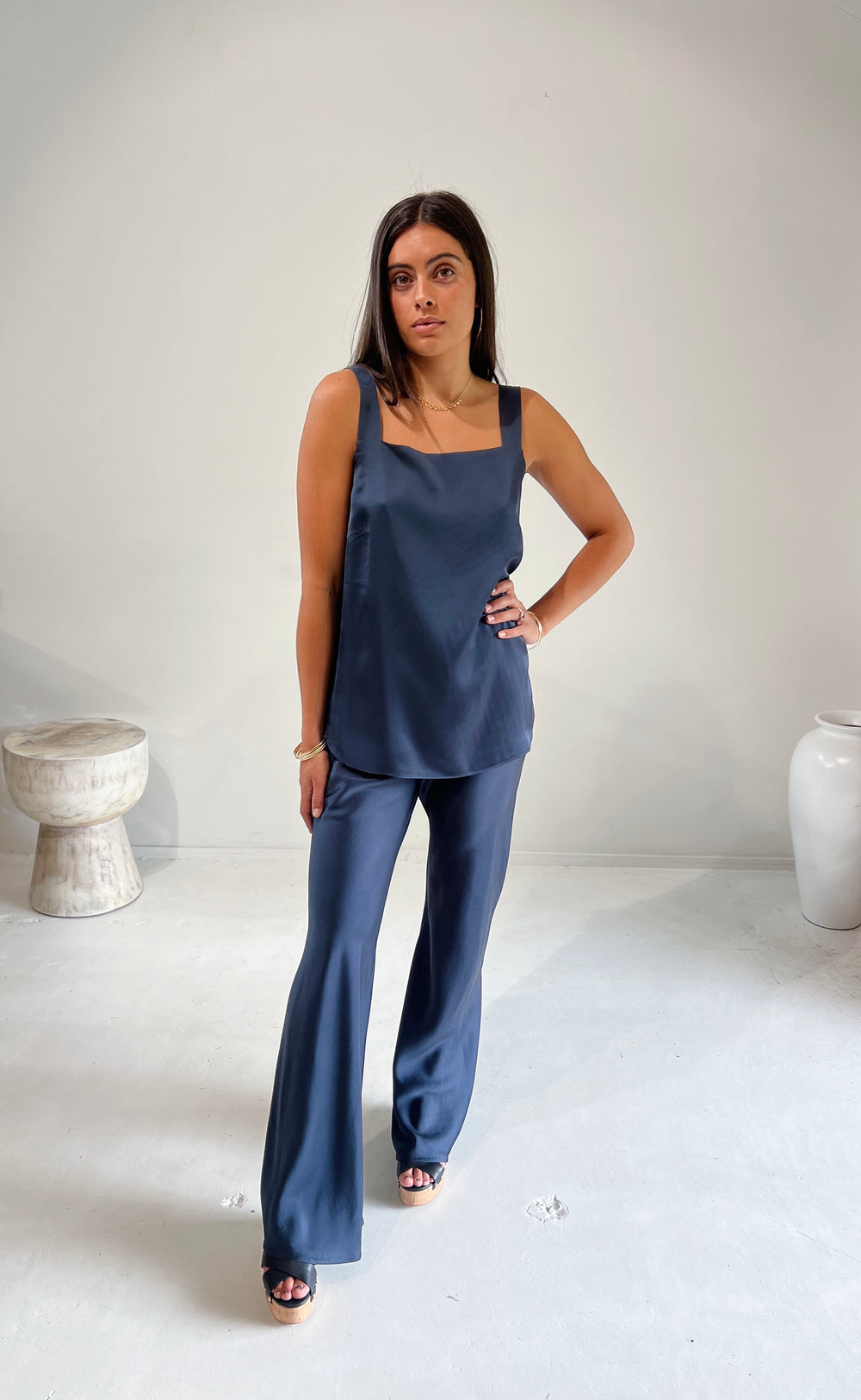 Hana Top Steel Satin