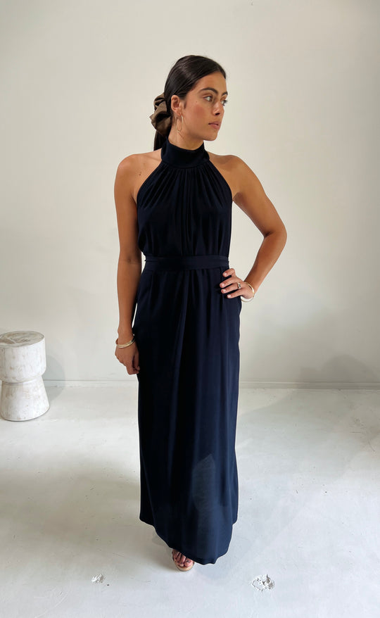 Cannes Dress Maxi Navy