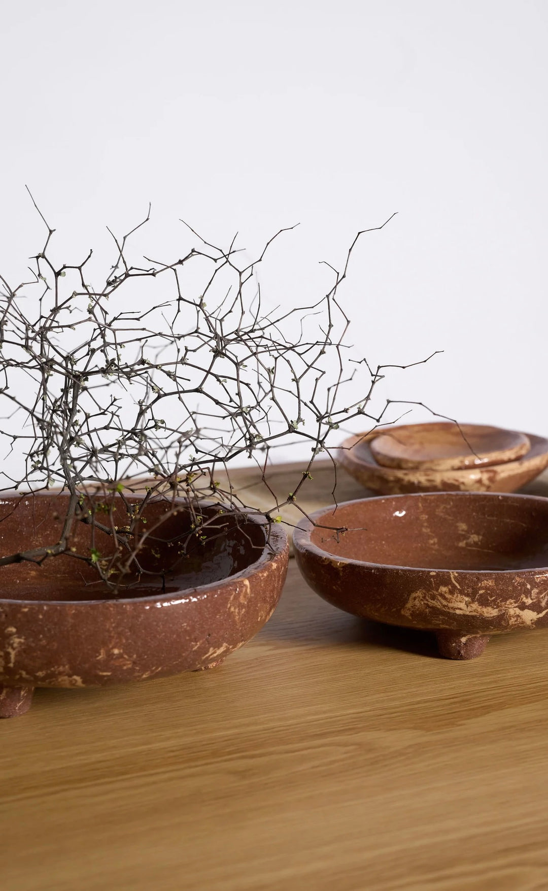 Harvenwood Footed Bowl Sand / Brown Large