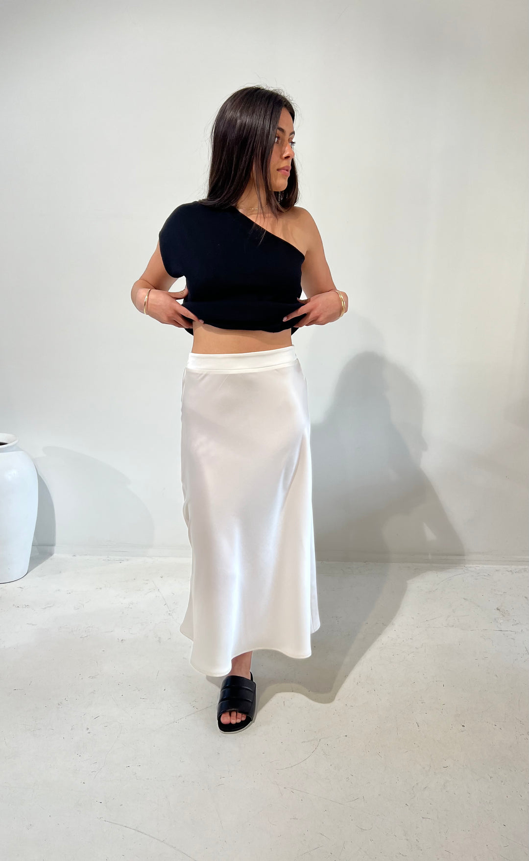 Renee Midi Skirt Ivory