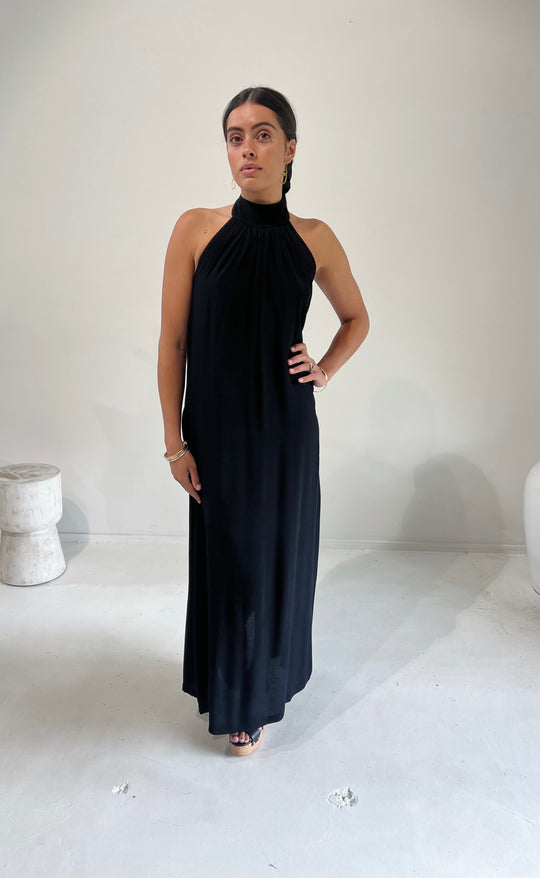 Cannes Dress Maxi Black