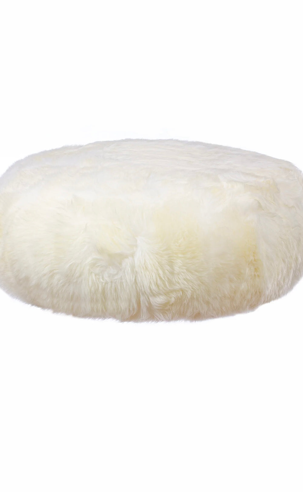 Sheepskin Ottoman Ivory