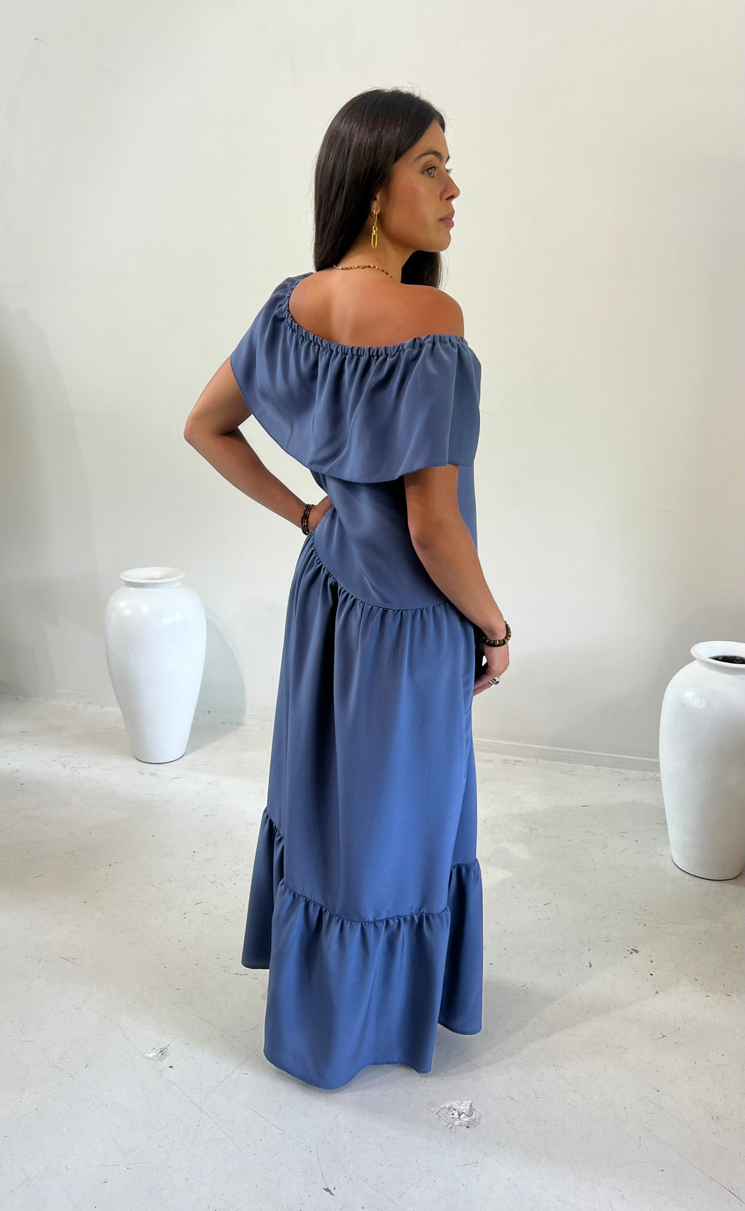 Elope Dress Moonstone Silk