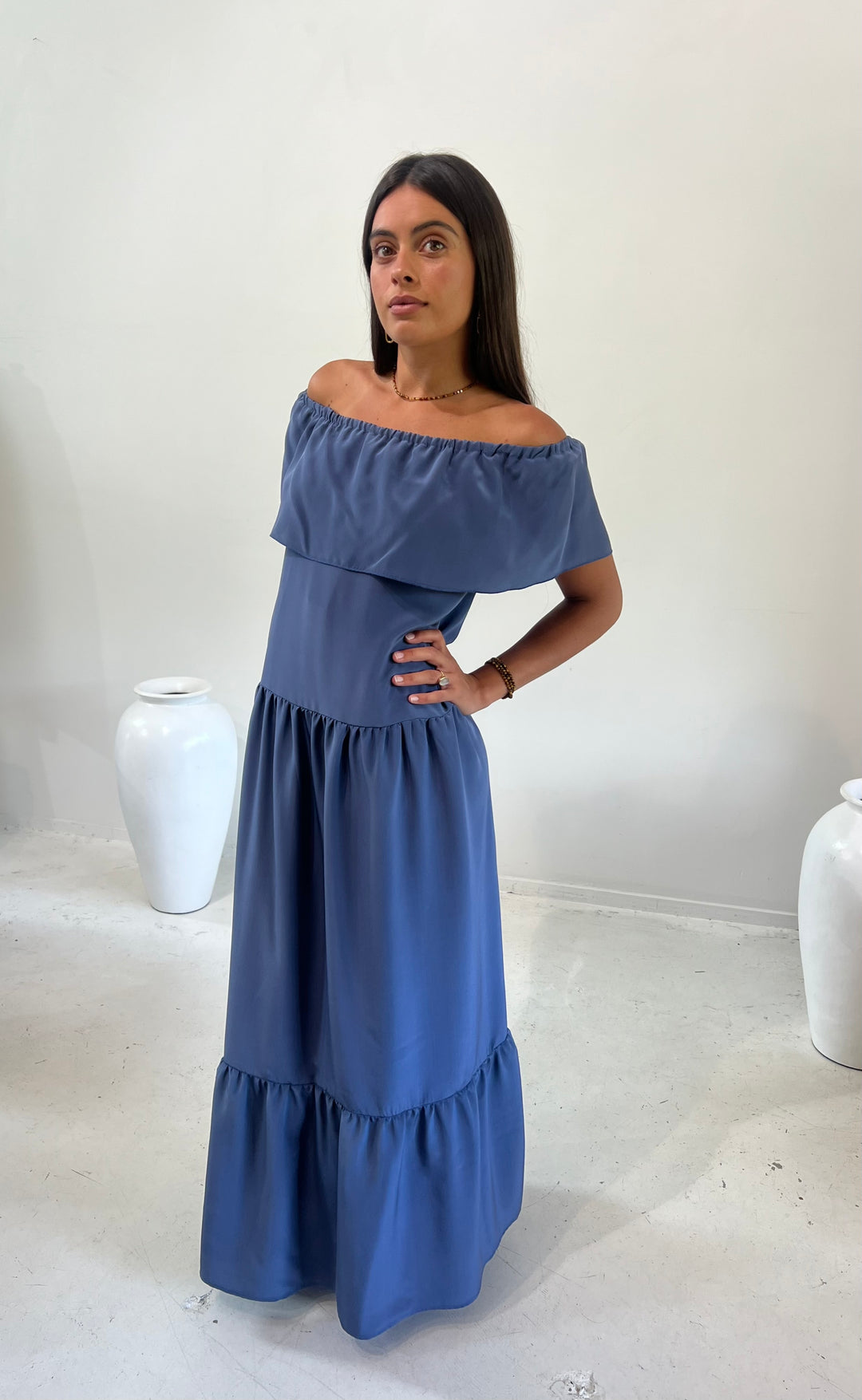 Elope Dress Moonstone Silk