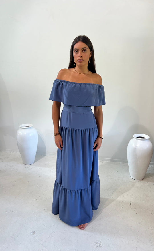 Elope Dress Moonstone Silk