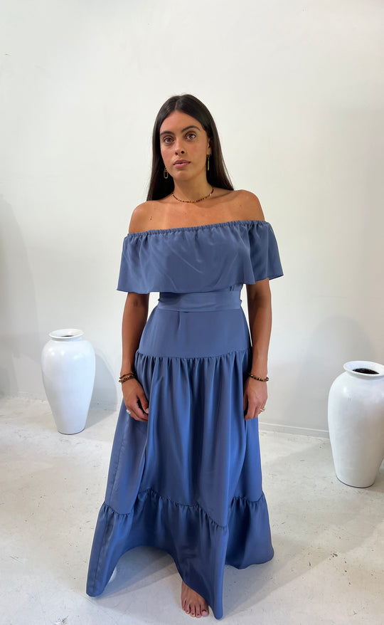 Elope Dress Moonstone Silk