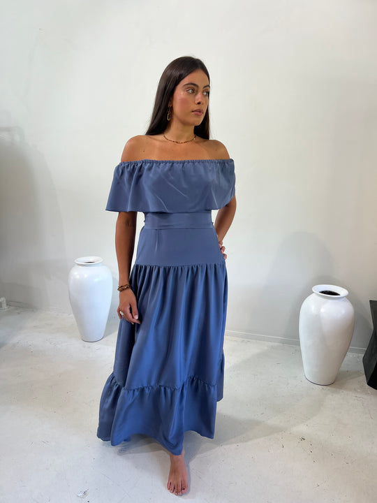 Elope Dress Moonstone Silk