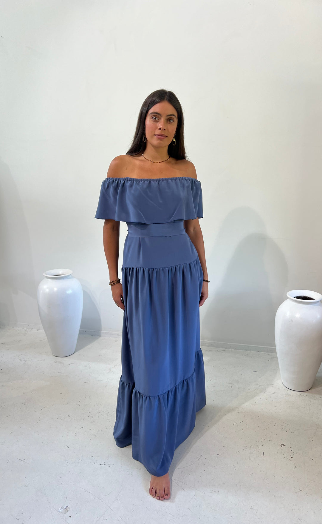 Elope Dress Moonstone Silk