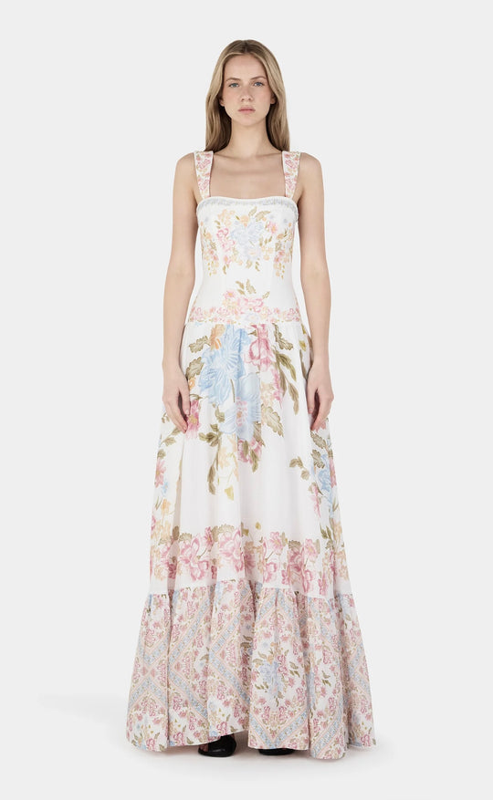 Elsa Linen Maxi Dress Vanilla Keepsake