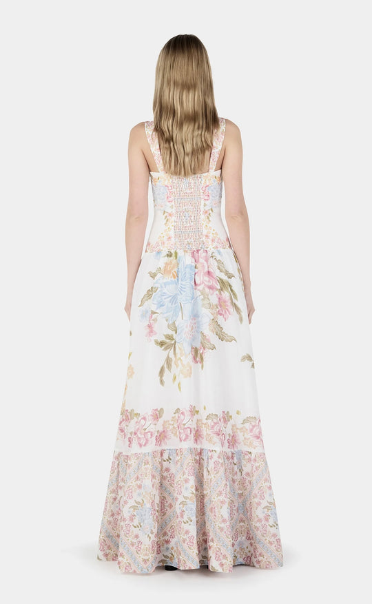 Elsa Linen Maxi Dress Vanilla Keepsake