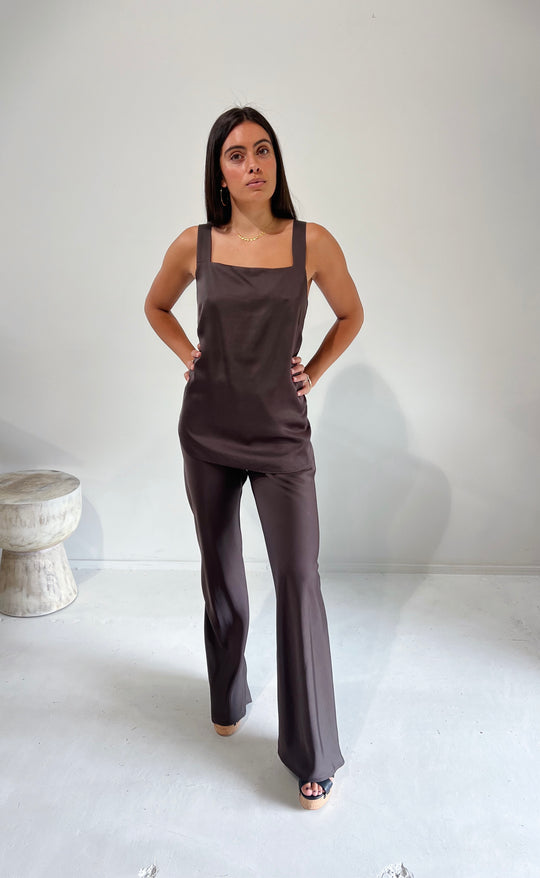 Parisienne Pant Earth Satin