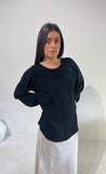 The Empower Blouse Black Crepe