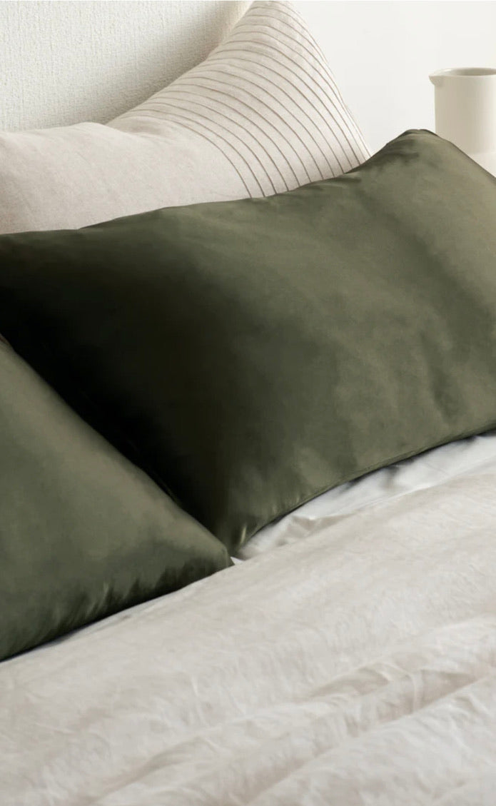 Silk Pillowcase Olive