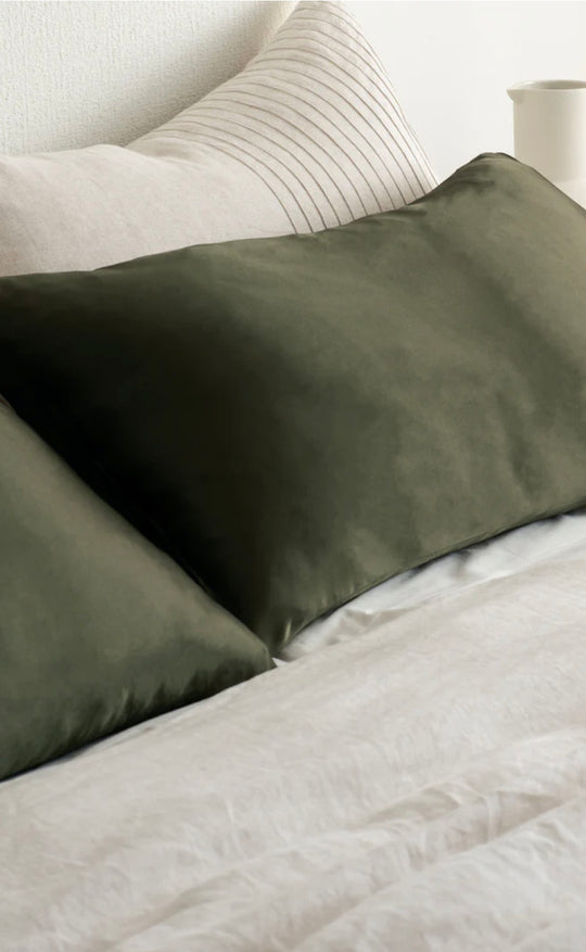 Silk Pillowcase Olive