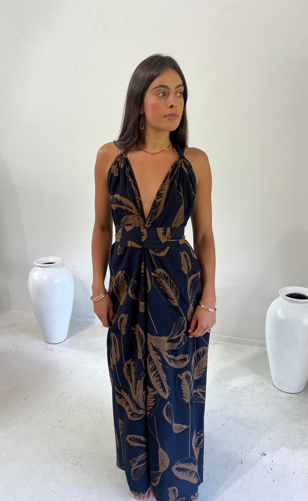 Forever Dress Naomi Palm Navy