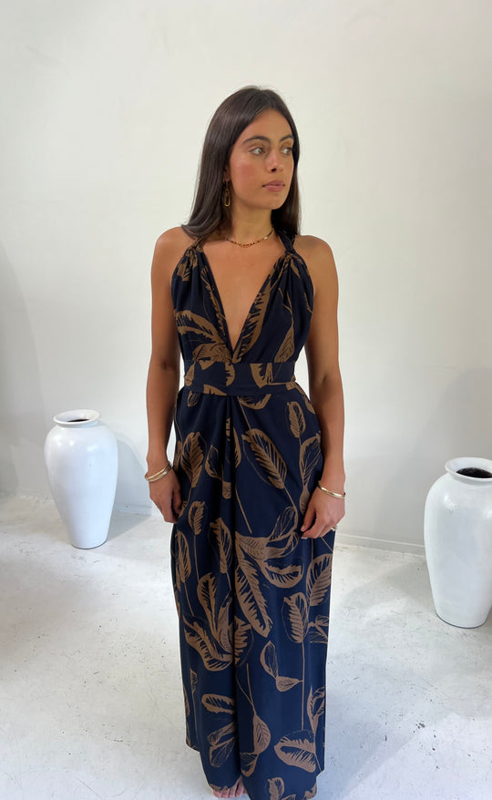 Forever Dress Naomi Palm Navy
