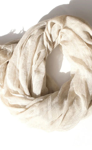 Scarf - Lightest Wool - Natural