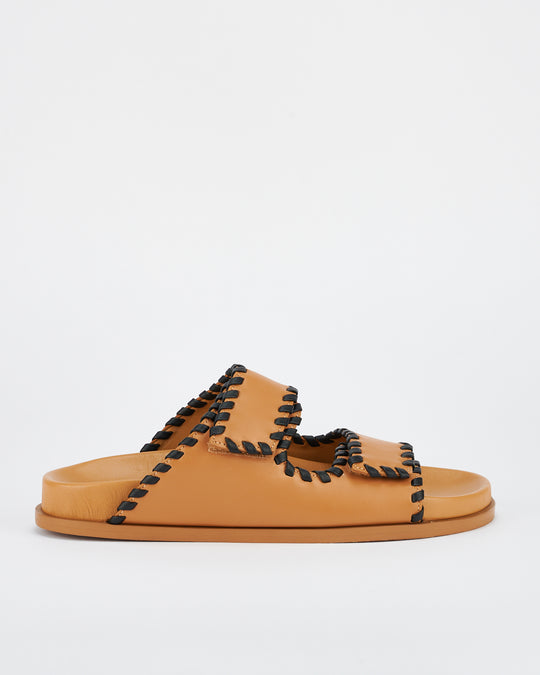 Fontelina Footbed | Tan / Black Trim