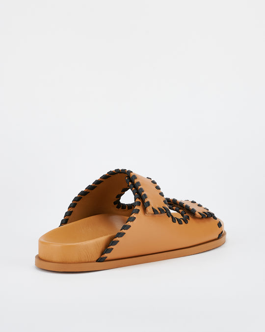 Fontelina Footbed | Tan / Black Trim