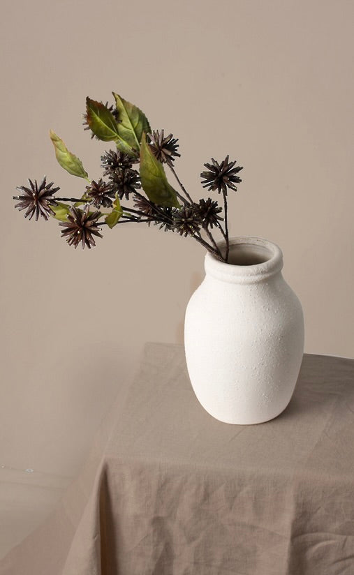 Urn-shape Ceramic Vase Off White