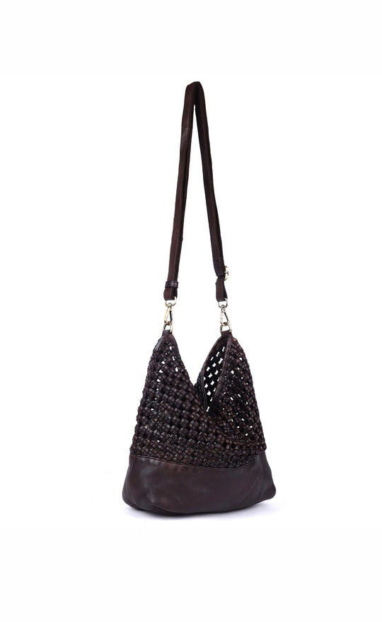 Malabar Rose-Weave Bag | Brown