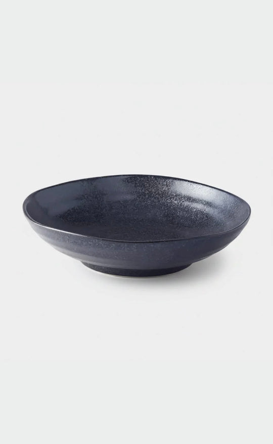 Matte Black Shallow Bowl