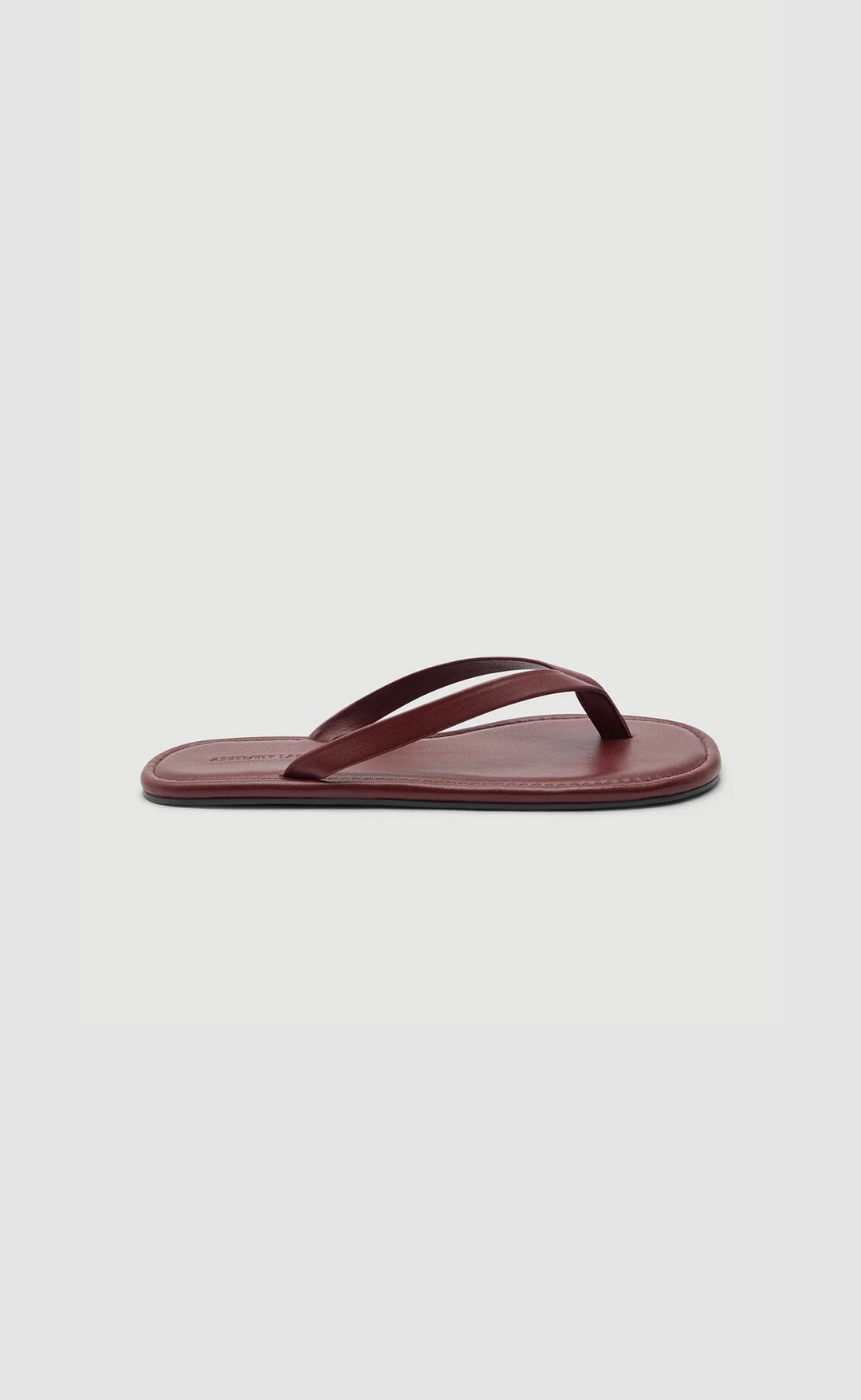 Alina Leather Thong Raisin