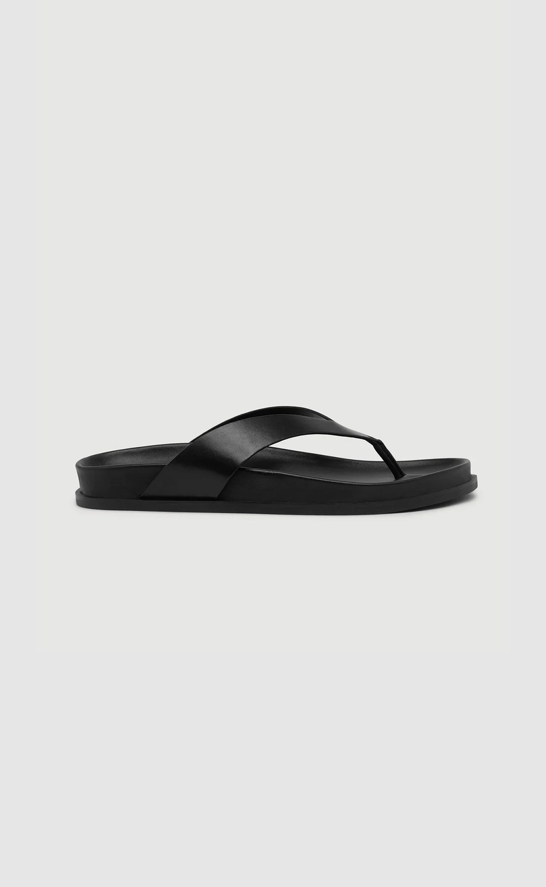 Mela Leather Thong Black